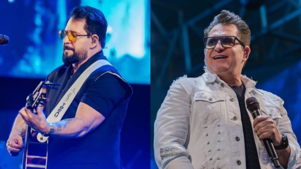 Marrone cai do palco